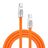 240W USB C to USB C Fast Charging Cable 6.6FT Soft Silicone for iPhone 17 16 15 iPad Orange