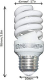 13W Spiral CFL Light Bulbs 60W Equivalent E26 Medium Base 2700K Soft White 1040 Lumens 4 Pack