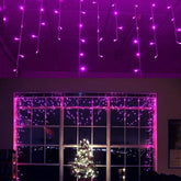 13Ft 96 Led Icicle String Lights With Memory Function Controller, Indoor Curtain Fairy Lights Halloween Hanging Decorati