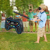 Video Game Controller Piñata Bundle Fiesta Gaming Controller Piñata Set With Blindfold And Bat Kids Birthday Gamer Party Supplies Game Toy For Kids Gaming Theme Party Carnival Events Decor(Blue)