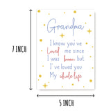 Grandma I Know You'Ve Loved Me Since - Birthday Card For Grandma - Grandma'S Day Card - Cute Birthday Card For Grandma From Kids - New Grandma Birthday Cards 5 X 7 Inches
