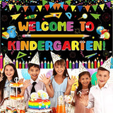 Kindergarten First Day Party Backdrop Welcome Banner Photo Booth Props
