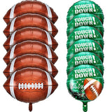 6 Pieces 26 & 18 Inch Football Balloons Set Football Party Decorations Sports Foil Rugby Ball Balloons For Birthday Tailgate Game Day, Sports Event(12 Pieces)