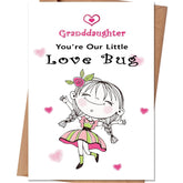 Valentine Card For Granddaughter, Happy Valentine'S Day Card Gifts For Granddaughter