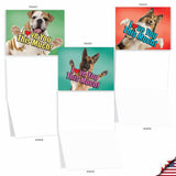 - 10 Blank Dog Cards Assorted (4 X 5.12 Inch) - Adorable Boxed Animal Note Cards For All Occasions - Dog Love You This Much M6611Ocb