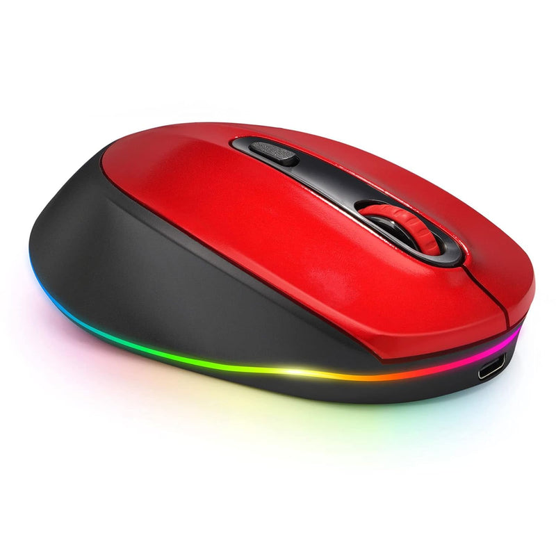 seenda Wireless Mouse, Rechargeable Light Up Mouse for Laptop, Small Cordless