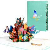Butterflies Pop Up Card Pop Up Flower Greeting Cards Mother'S Day Card Happy Birthday Card Graduation Anniversary Valentine Thinking Of You Gift With Envelope And Blank Note.