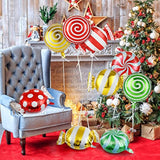 23Pcs Sweet Candy Bar Balloons 18" Foil Mylar Lollipop Christmas Balloons For Holiday Baby Shower Birthday Party Supplies Decorations