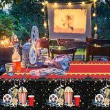 Movie Night Tablecloths - Red Carpet Party Decorations (3-Pack, 54x108")