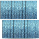 20 Pack Foil Curtain Backdrop Blue Metallic Tinsel Foil Fringe Curtains Photo Booth Props For Birthday Wedding Engagement Baby Shower Bachelorette Christmas Holiday Celebration Party Decorations