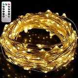 40 Ft 240 Led'S Silver Wire Lights,Remote Battery Operated Led String Lights 8 Lighting Mode Waterproof With 13 Key Remo