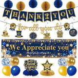 Blue Gold We Appreciate You Party Decorations Men Women Yard Sign