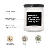 You Nique Designs 6Th Wedding Anniversary Candle For Him & Her 9Oz Candle, Iron Gift Ideas, 6 Year Wedding Gift For Husband & Wife - 6 Years Anniversary Ideas (Mahogany Teakwood)