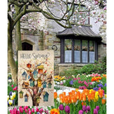 Spring Bird Garden Flag 12X18 Vertical Double Sided Floral Tree Farmhouse Holiday Outside Decorations Burlap Yard Flag Bw578