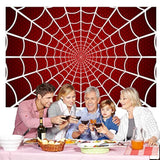 Spider Web Happy Birthday Banner Backdrop Superhero Party Decor Photo Props