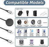 2 in 1 USB C Galaxy Watch Charger Cable 4FT Fast Charging Cord for Samsung Watch and Phone