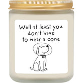 Get Well Soon Gifts For Women Men, Get Well Gifts For Women After Surgery, At Least You Don'T Have To Wear A Cone Lavender Scented Candle For Home Decor, Surgery Recovery Gift For Woman