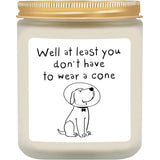 Get Well Soon Gifts For Women Men, Get Well Gifts For Women After Surgery, At Least You Don'T Have To Wear A Cone Lavender Scented Candle For Home Decor, Surgery Recovery Gift For Woman