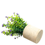 Artificial Mini Potted Plants Fake Plastic Milan Flower For Farmhouse Living Room Bathroom Office Desk Shelf Home Greenery Decoration (Purple)