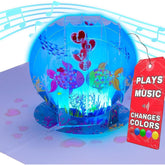 Pop Up Valentines Day Card For Wife Plays "Kiss Me" - Glowing Kissing Fish & Heart Balloons With 3D Romantic Fishbowl Scene - Musical Keepsake Gift For Your Sweetheart With Lights & Music