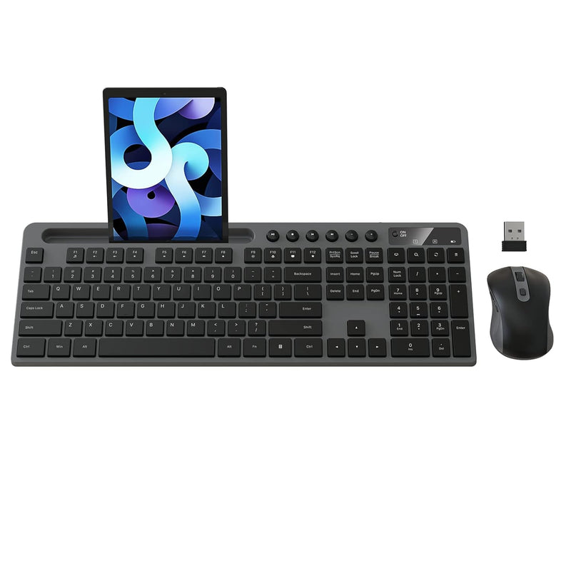 Wireless Keyboard And Mouse Combo, 2.4G Ergonomic Wireless Computer Keyboard W