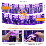 4 Pack Iridescent Fringe Float Curtain, Metallic Foil Fringe Garland W