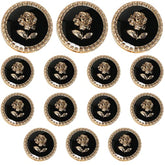14Pcs Vintage Rose Button 15Mm Metal Enamel Suit Button Flower Buttons