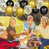 70Th Birthday Balloons For Men, 15 Pcs Black Gold Happy 70Th Birthday Balloons, Black Gold 70Th Birthday Party Decorations Balloons For Men Women 70Th Birthday Decor