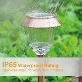 4 Pack Dimmable Solar Pathway Lights Waterproof Auto On Off Warm White Garden Lights