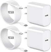 2 Pack 20W USB C Fast Charger with 6FT MFi Certified Lightning Cable for iPhone