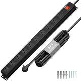 Outdoor Waterproof Power Strip 4 Outlets 3 USB Ports 6FT Weatherproof Extension Cord Black