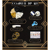 Black, White & Gold Balloon Garland Kit: Party Decorations
