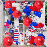 Big, 22 Inch Red Metallic Balloons - Pack Of 6 | Round Sphere, 360 Deg