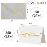 100 Pack Congratulations Cards With Envelopes All Occasion Congrats Greeting Card For Engagement,Business,Baby Shower,Wedding Graduation Party, 4 X 6 In (Gray)(Gray)