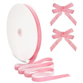 5/8 Inch Pink Velvet Ribbon For Gift Wrapping, 30 Yd Hot Pink Vintage Velvet Ribbon For Christmas Tree Decor, Thin Ribbons For Crafts, Velvety Bows Making, Wreaths, Wedding Invitations