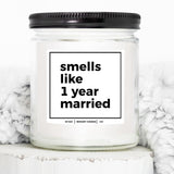 You Nique Designs 1St Wedding Anniversary Candle - One Year Candle Gifts - 1 Year Anniversary Candles For Wife, Husband, Couples, Him, Her - First Wedding Anniversary (Mahogany Teakwood)