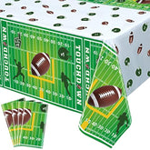 4 Pack Football Table Covers - 51X86 Inch Football Tablecloths - Birthday Party Theme