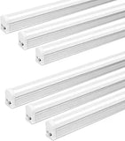 6 Pack 4FT LED T5 Shop Lights 2200LM 6500K Utility Ceiling Under Cabinet Fixtures