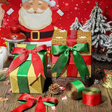 2 Rolls 20 Yards Christmas Satin Ribbon Double Faced Wired Ribbons 1.5