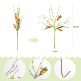 Easter Decorations, 6 Pcs Artificial Easter Stems With Easter Eggs And Berries, Easter Egg Twig Branches For Floral Arrangement, Easter Home Decor For Flower Arrangement