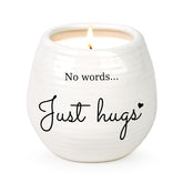 Sympathy Gifts For Loss Of Loved One, Memorial Gifts - No Words Just Hugs Lavender Scented Candle 10Oz - Bereavement, Grief, Thinking Of You, Get Well, Condolence Candle For Women