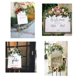 Wedding Arch Flowers, 30 Inch Rustic Artificial Floral Swag For Door Lintel, Green Leaves Rose Peony Sunflowers Table Centerpieces Home Decoration
