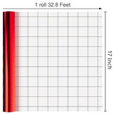 Red Wrapping Paper Roll - 17 In X 32.8 Ft(46.5 Sq.Ft.) Metallic Red Solid Color Gift Wrap With Grid Cutting Lines For Mothers Day, Christmas, Birthday, Wedding, Bridal Shower, Valentines Day