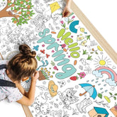 Spring Giant Coloring Poster/Tablecloth - Spring Crafts For Kids - 30 X 72 Inches Jumbo Coloring Banner Kids Games Gifts Activities Decor Party Favors