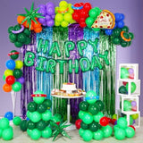 Cartoon Green Turtle Happy Birthday Banner, Superhero Turtles Theme Party Decorations for Kids