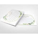 Advice And Wishes For The Mr And Mrs – Wedding Advice Cards For Bridal Shower, Games And Favors For Guests, Botanical Greenery Decor, 50 Cards