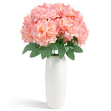 Peonies Artificial Flowers, 2 Bouquets Of 7-Heads Silk Artificial Peonies With Flexible Stems, Faux Peonies For Home & Wedding Decor, Table Centerpieces, Floral Arrangement (Coral Pink)