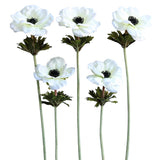 Artificial Anemone Flowers Faux Silk Poppy Branches For Home Decoration Centerpieces Wedding Bouquet (5Pcs)