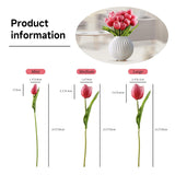 Artificial Tulip In Bulk For Home Kitchen Wedding Bridal Bouquet,Fake Flowers For Mother'S Day Easter Table Centerpieces Decorations(Large Size,Hot Pink,Real-Touch,12Pcs)