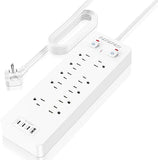 Surge Protector Power Strip 4 USB Ports 35W PD Fast Charging 8 Ft Cord